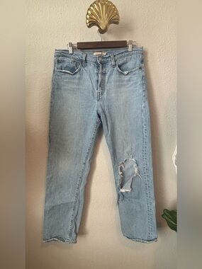 Levi's Light Blue Distressed High-Rise Jeans